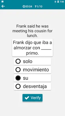 Spanish - English android App screenshot 0